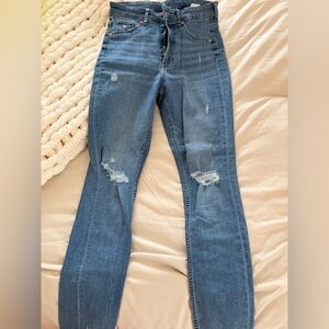 H&M Women's Straight Leg Blue Jeans